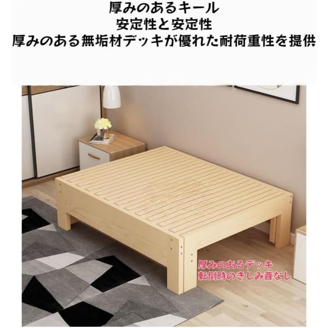 すのこベッド 伸縮 折りたたみ 幅90cm(シングル) 長さ110-200cm Amazon｜TImDu 伸長式ベッド すのこ木製 シングルベッド フレーム 長さ